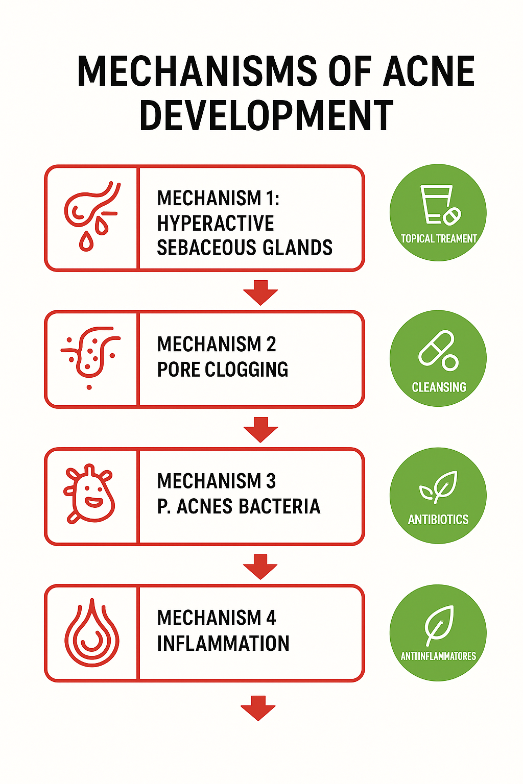 Acne causes diagram